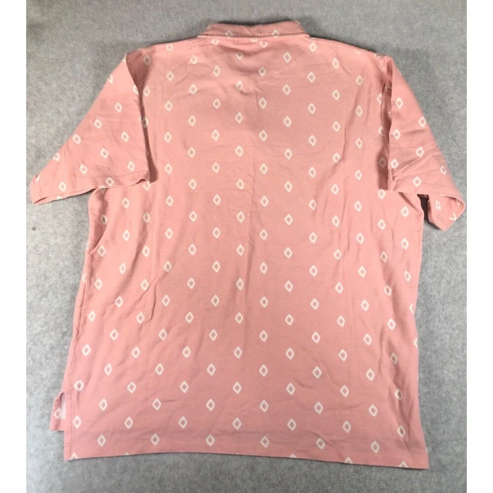 Vintage Polo Ralph Lauren Men's Pink Short Sleeve Cotton Polo Shirt - Size XXL